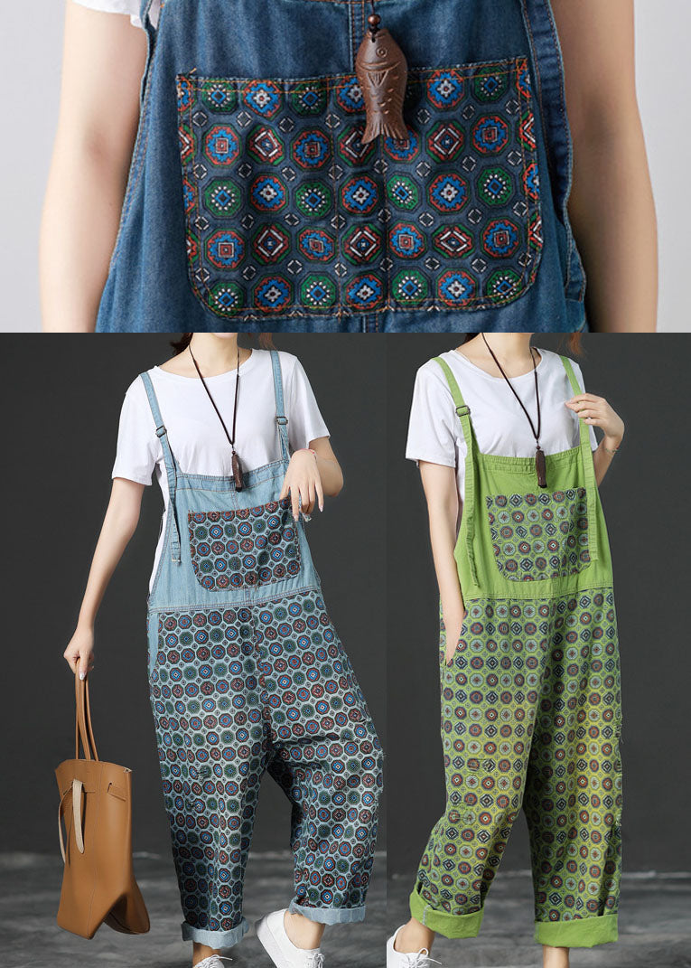 Hellblaue Taschen Denim Jumpsuits Frühling