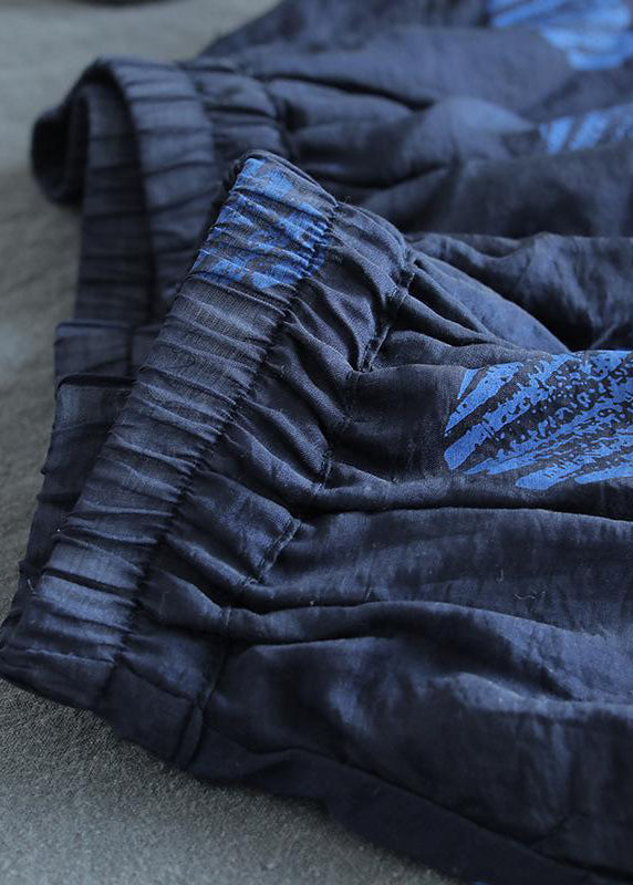 Leinen Marineblau Damen Dots Rock