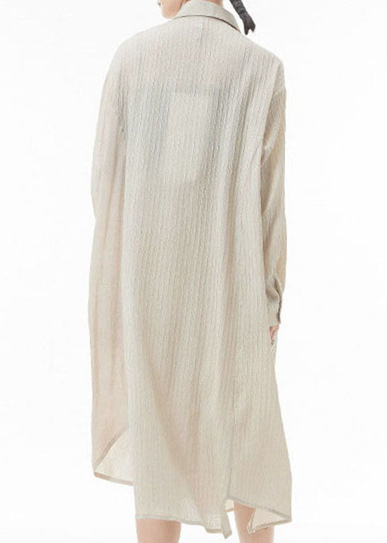 Lose Apricot asymmetrische design Peter Pan Kragen hemd Kleider Frühling