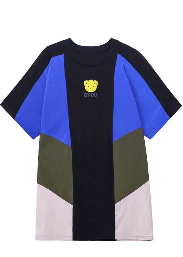 Loose Color block Loose Casual Maxi Dress Summer - SooLinen