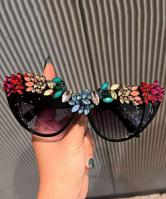 Luxury Rhinestone Large Frame Personalized Sunglasses