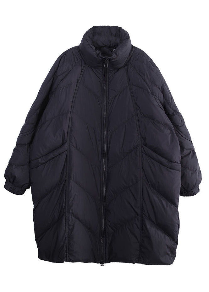 Moderne Karamell Stehkragen Übergroße Dicke Entendaunen Daunenmäntel Winter