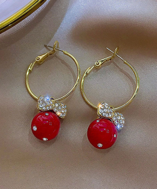 Pendientes modernos de plata de ley blanca con circonitas y perlas