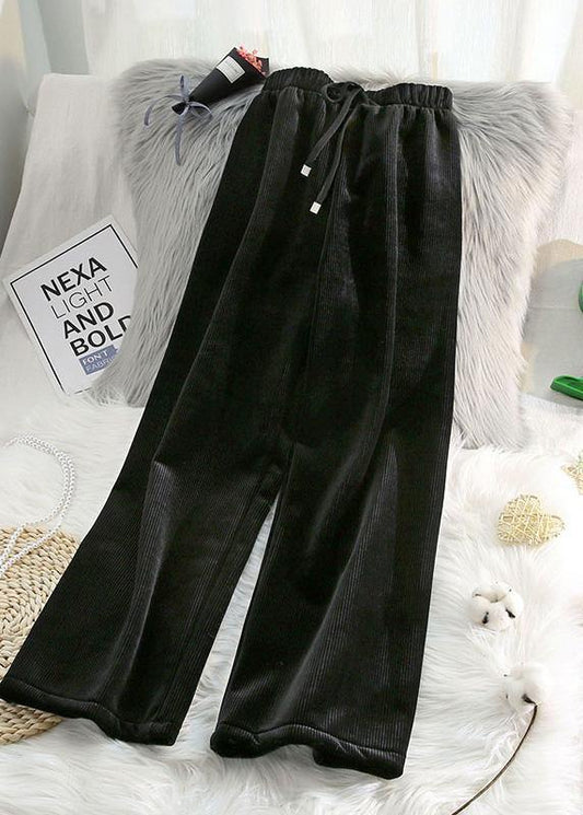 Modern beige wild pants unique spring elastic waist Inspiration chothes - SooLinen