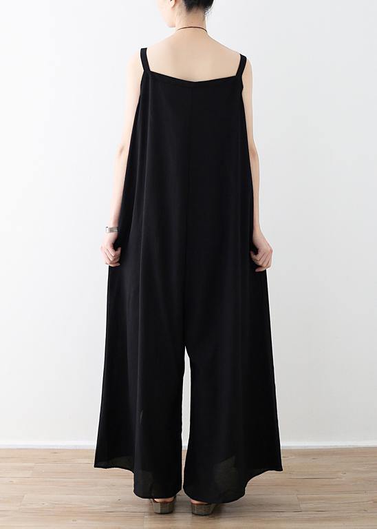 Modern black loose Plus Size Photography jumpsuit pants Summer - SooLinen
