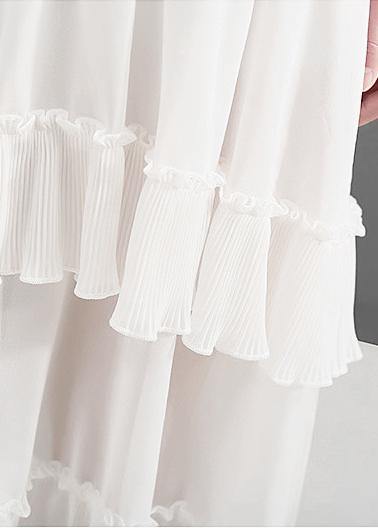 Muchiffon dress long Korea Fashion Casual Solid Color - SooLinen