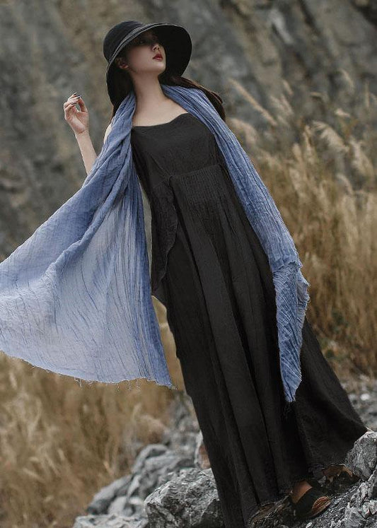 Natural ruffles side linen Robes Wardrobes pink layered Dress summer - SooLinen