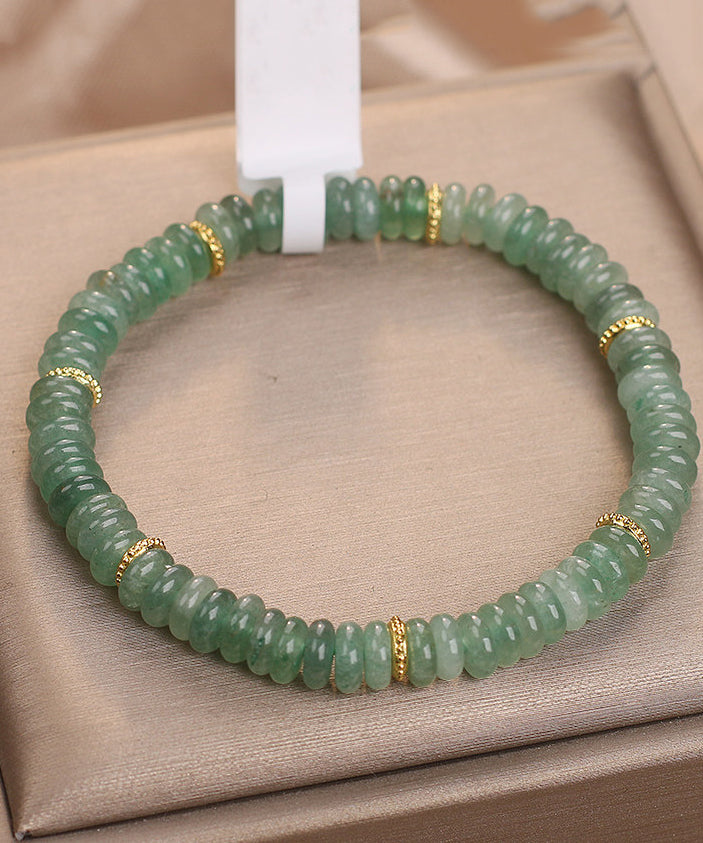 New Chinese Green Jade Abacus Bead Bracelet