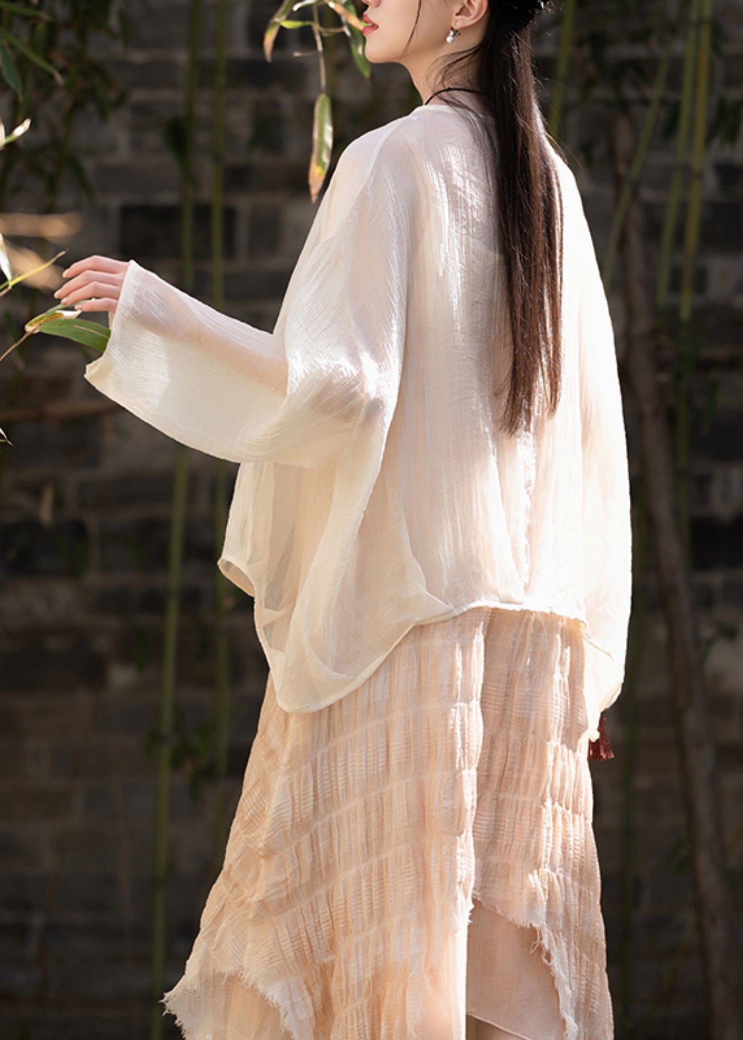 Neu Chinesischen Stil Kaffee Sommer Dünne Oberbekleidung