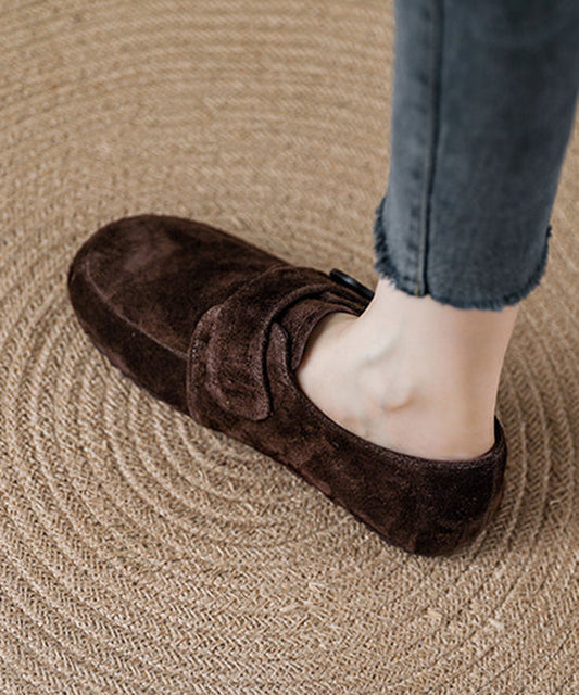 Neue bequeme Plateau-Loafer mit Spleißung aus rotem Wildleder