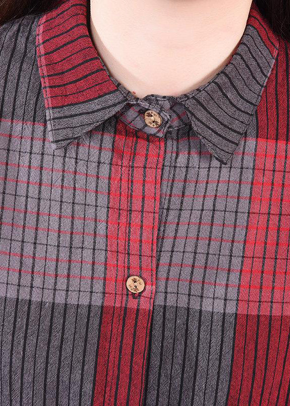 Neues gerade geschnittenes Hemdkleid aus Baumwolle und Leinen