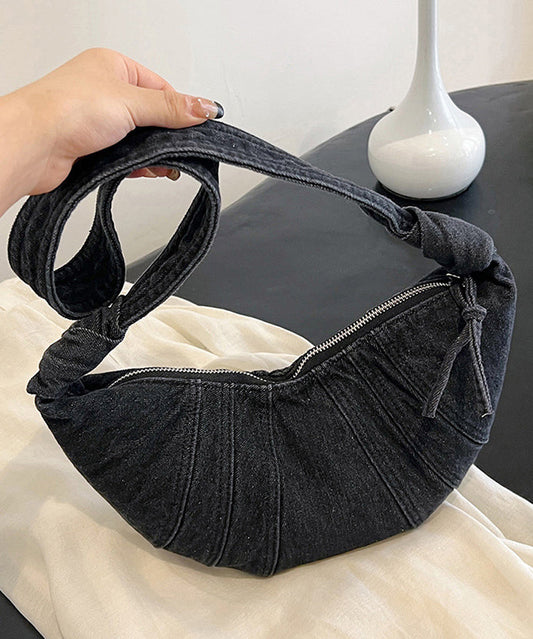 New Japanese Style Light Blue Denim Versatile Hobo Bag