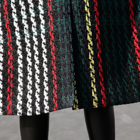 Neu Schwarzer Wintermantel übergroßer gekerbter Rücken offener Maximantel Damentaschen Patchwork lange