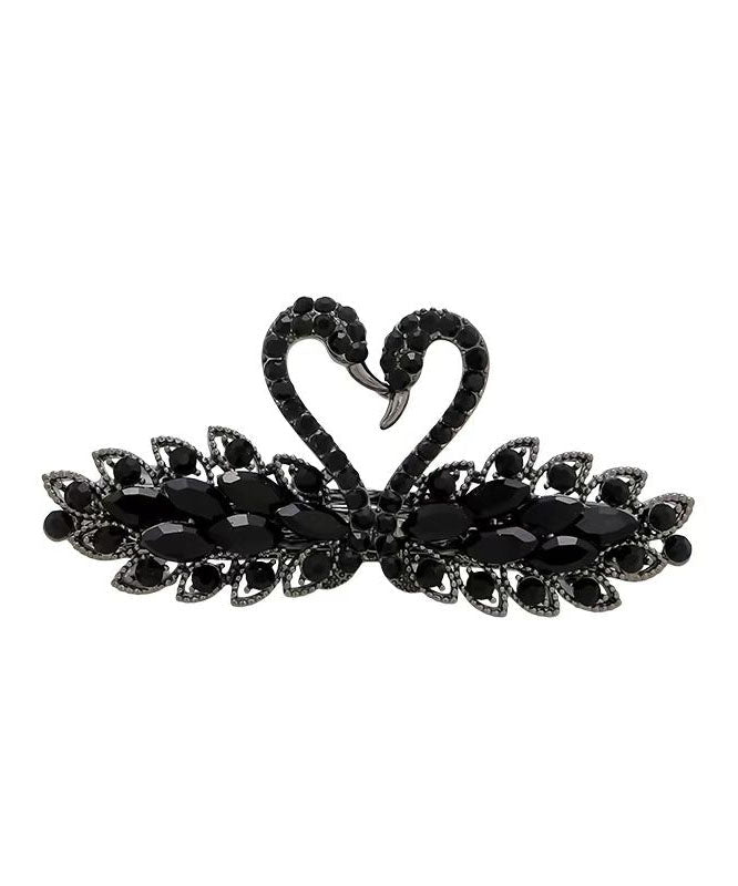 Novelty Black Alloy Crystal Zircon Black Swan Hairpin