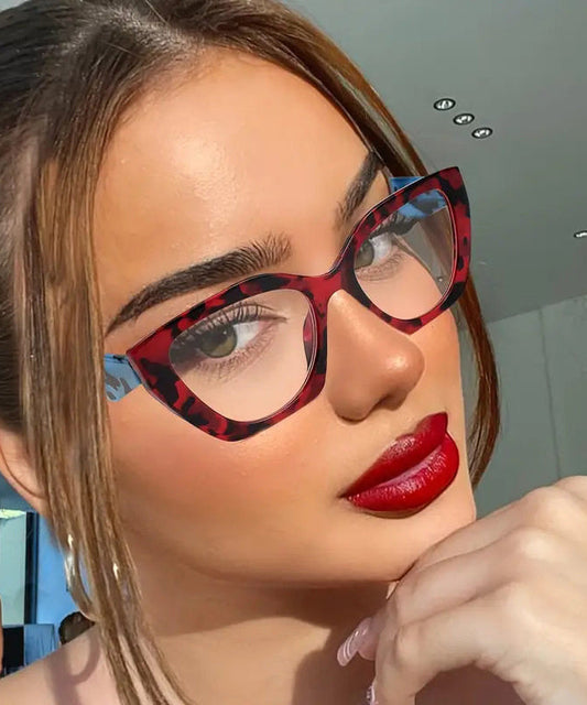 Novelty Blue Yellow Full Frame Reading Glasses