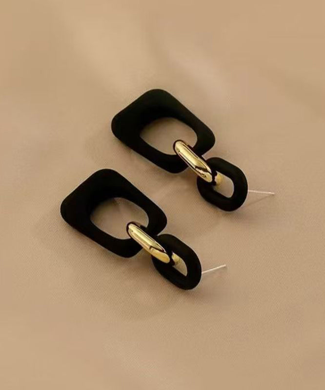 Original Design Black Acrylic Drop Earrings
