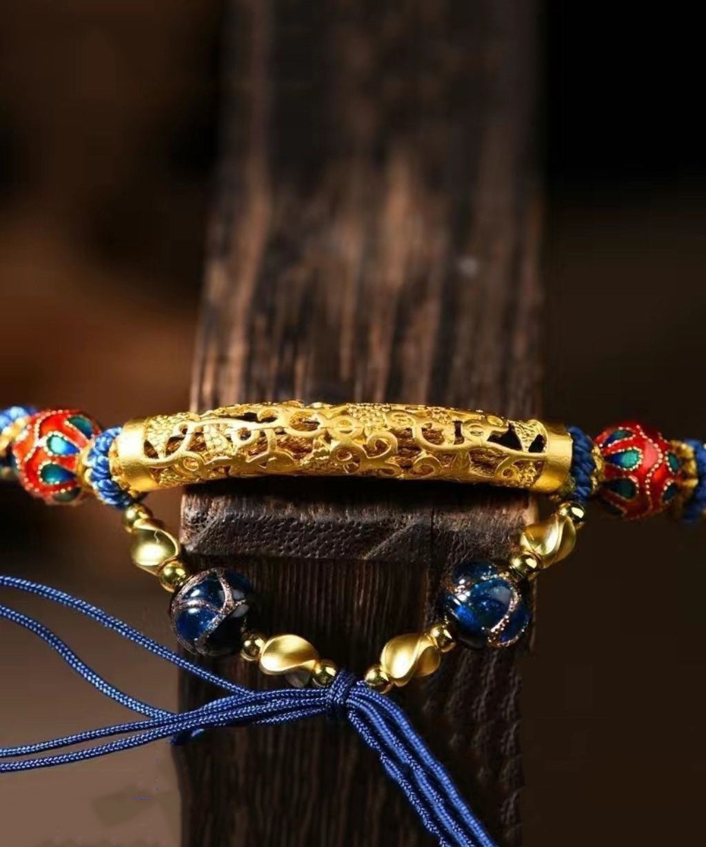 Halskette mit Anhänger aus Sterlingsilber mit Farbblock-Optik und Bienenwachs-Roundel