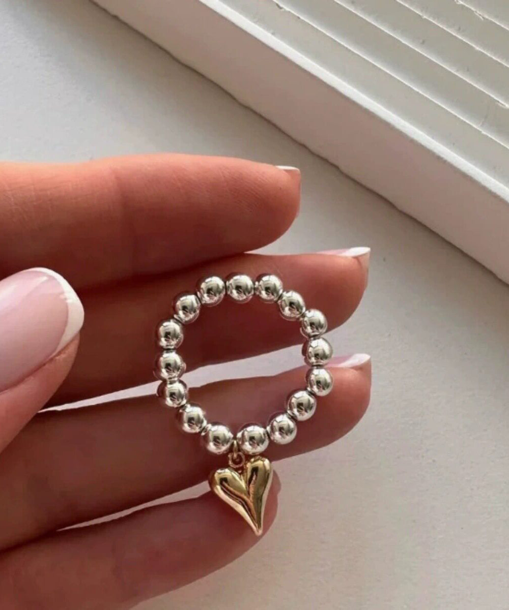 Original Design Silk Alloy Love Pearl Beading Rings