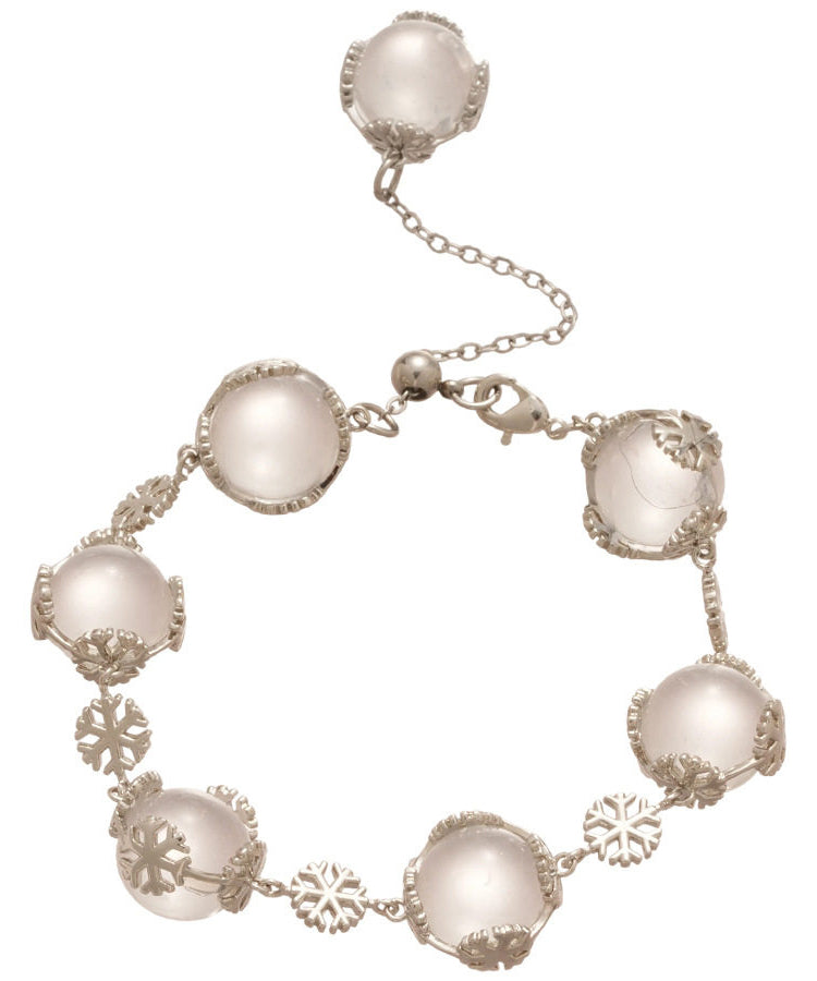 Original Design Silk Copper Alloy Crystal Beading Snowflake Charm Bracelet