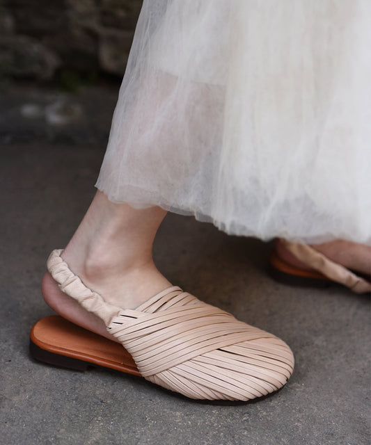 Original Grey Cowhide Leather Best Sandals For Walking