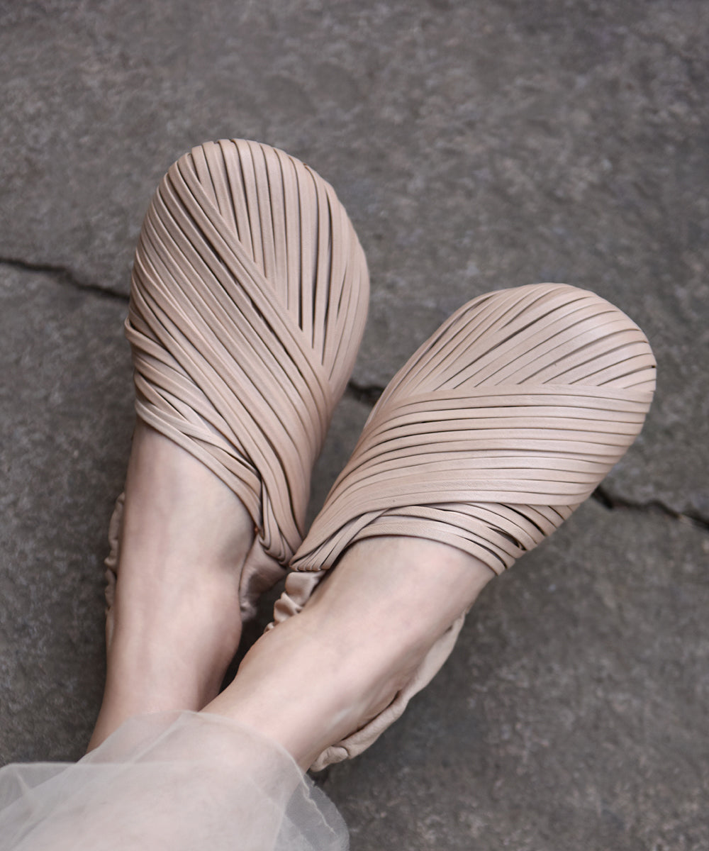 Original Grey Cowhide Leather Best Sandals For Walking