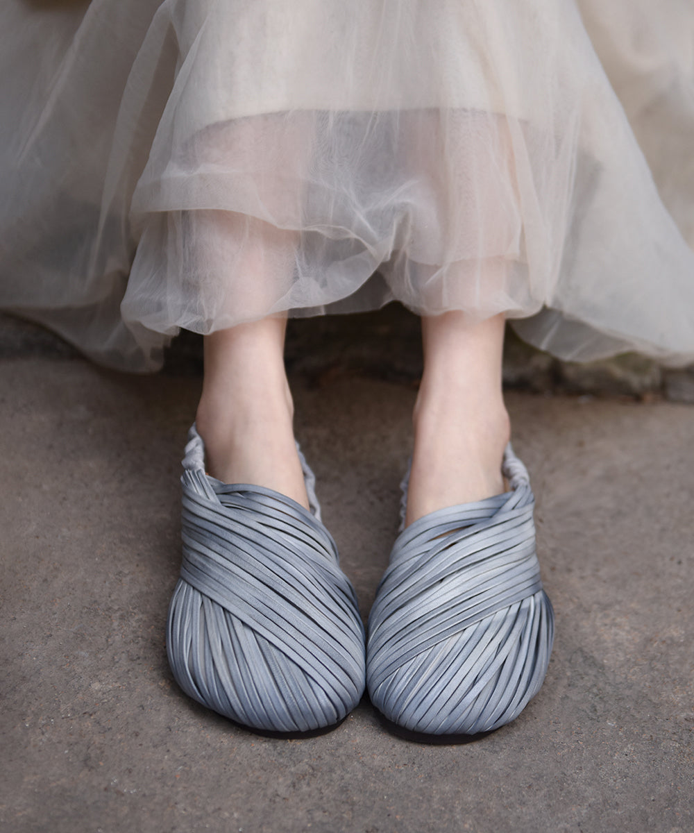 Original Grey Cowhide Leather Best Sandals For Walking