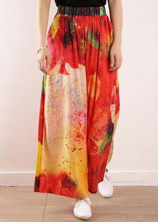 Original design summer vintage cotton linen pants loose wide leg pants - SooLinen