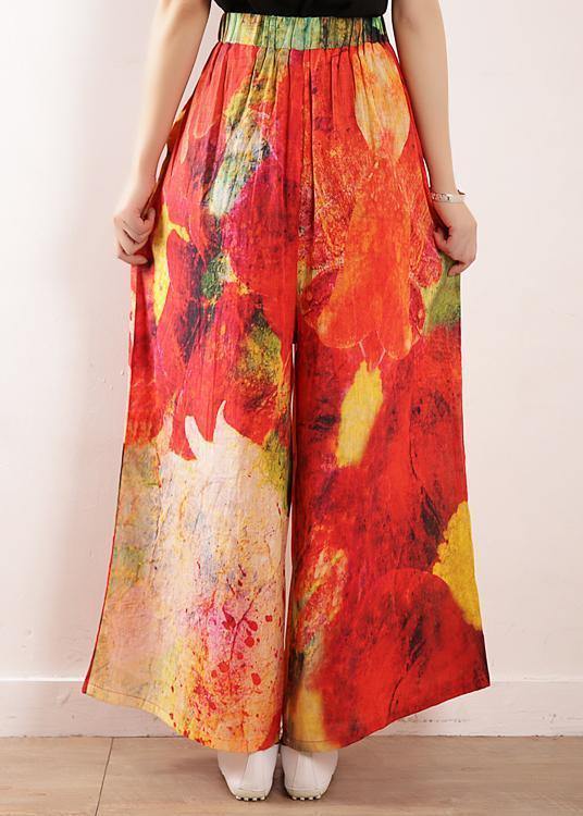 Original design summer vintage cotton linen pants loose wide leg pants - SooLinen