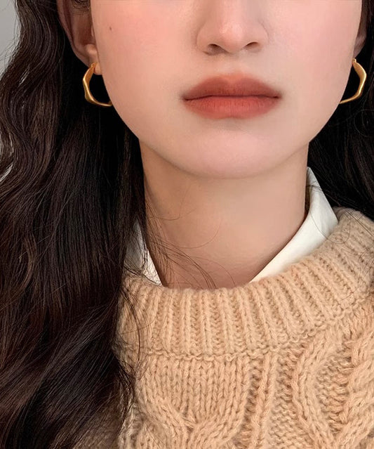 Oversize Gold Metal Hoop Earrings