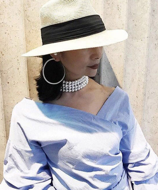 Pendientes de aro circulares de perlas blancas de gran tamaño