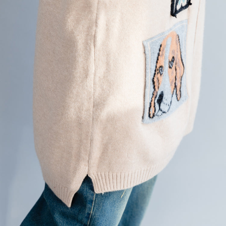 Oversized black Sweater outfit plus size Funny o neck knitted tops