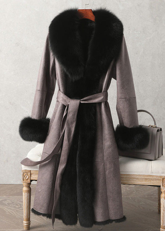 Plus Size Bean Paste Farbe Patchwork Taschen Taille binden Winter Langarm Parka