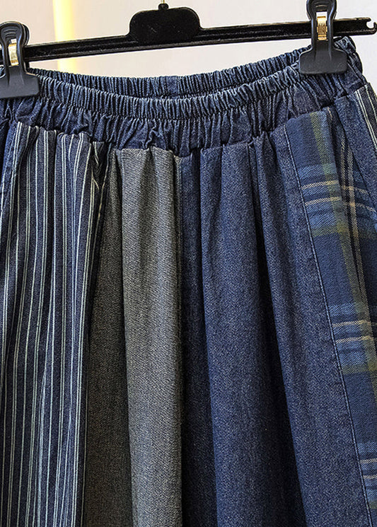 Vaqueros de pierna ancha con parches y bolsillos con bloques de color en tallas grandes