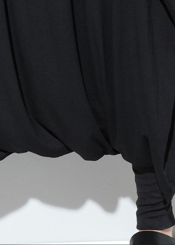 Plus Größe Elegante Schwarze Lose mode Hosen Frühling