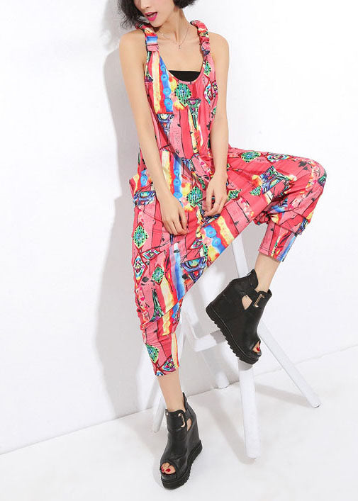Plus Size Graue Taschen Print Seiden-Jumpsuit Frühling