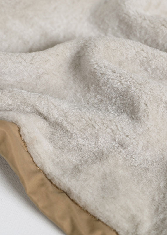 Plus Size Khakifarbener Patchwork-Kunstpelzmantel mit Kapuze für den Winter