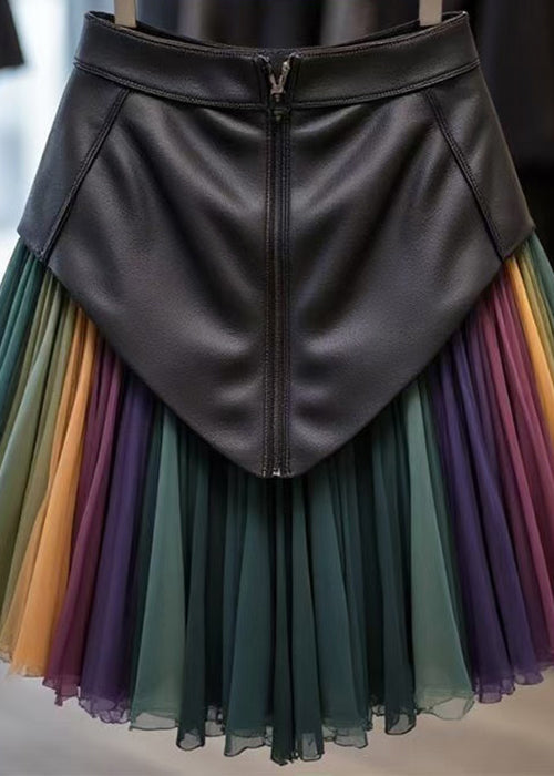 Rainbow Original Design High Waist Tulle Patchwork Skirts