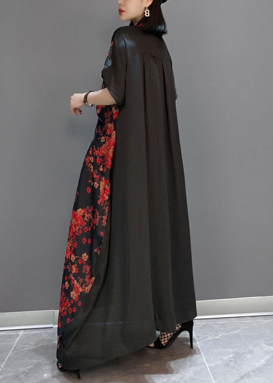 Rote Seide Party a Linie Röcke V-Ausschnitt Frühling