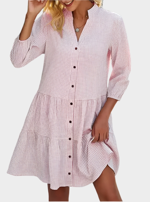 Checkered Summer Midi Dress