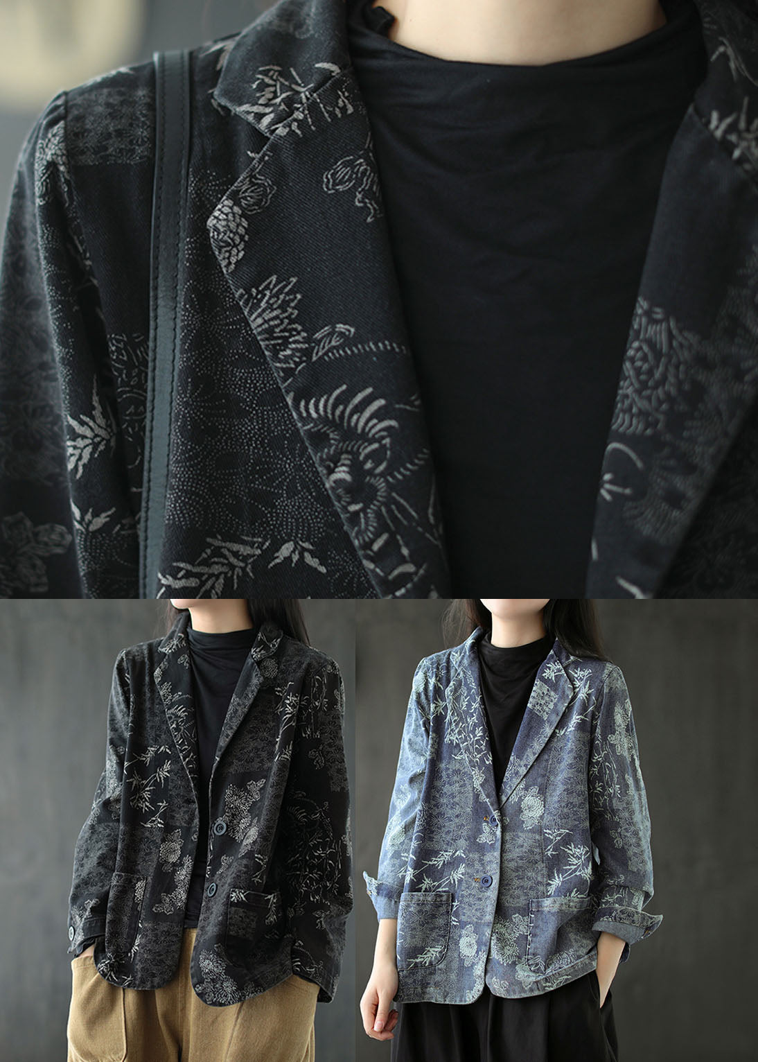 Streetwear Schwarz taste Peter Pan Kragen Mäntel Langarm