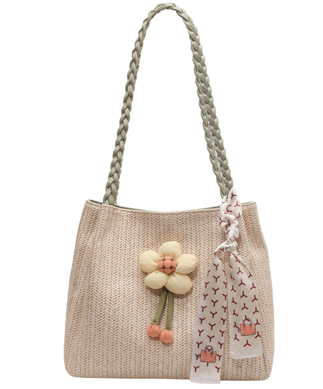 Style Beige Large Capacity Straw Woven Shoulder Bag