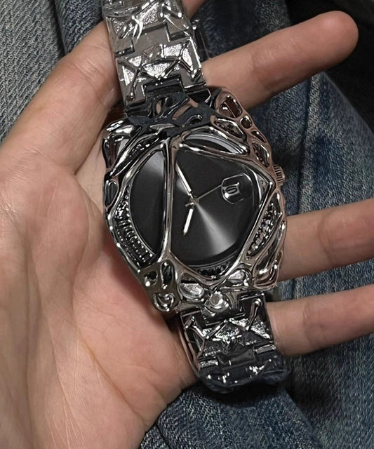 Style Dark Blue Stainless Steel Waterproof Alien Men Watches