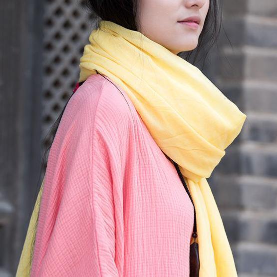 Style Organic Simple Pure Color Cotton Linen Scarf - SooLinen