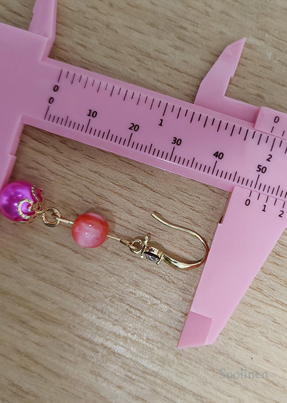 Style Rose Pearl Zircon Long Drop Earrings