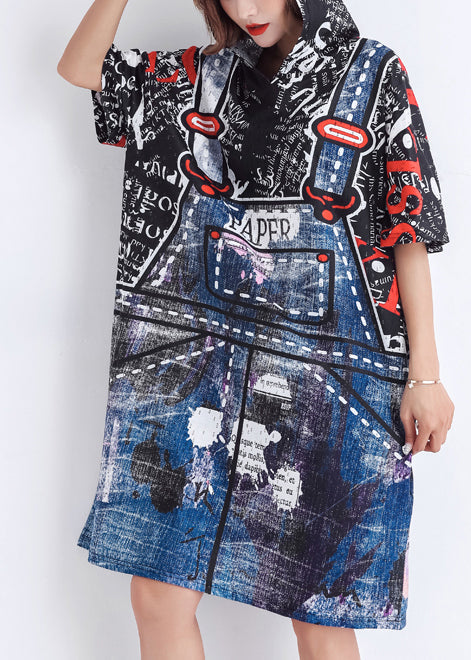 Stil blauer Druck Baumwolle Quiltkleidung pakistanisches Design Kurzarm falsche zweiteilige tägliche Sommerkleider