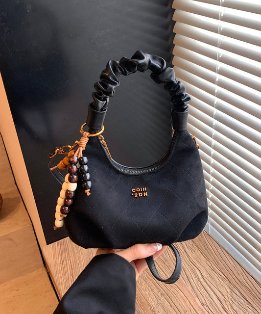 Stylish Brown Tasseled Solid Durable Faux Leather Tote Handbag