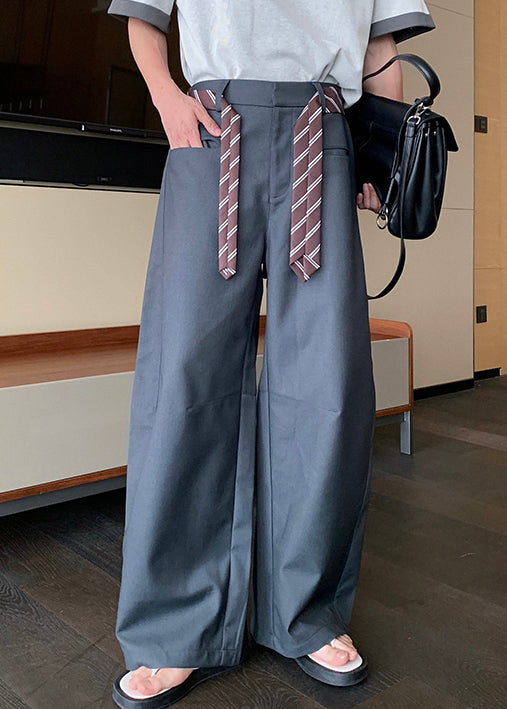 Stylish Khaki Pockets High Waist Spandex Men Pants Summer