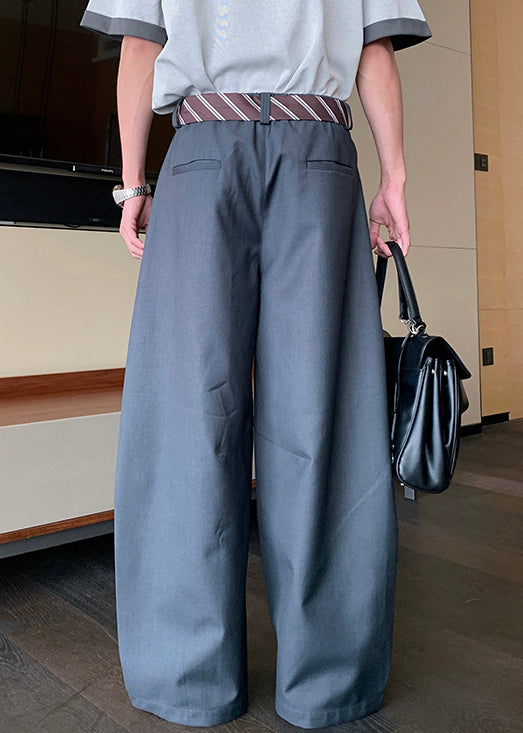 Stylish Khaki Pockets High Waist Spandex Men Pants Summer