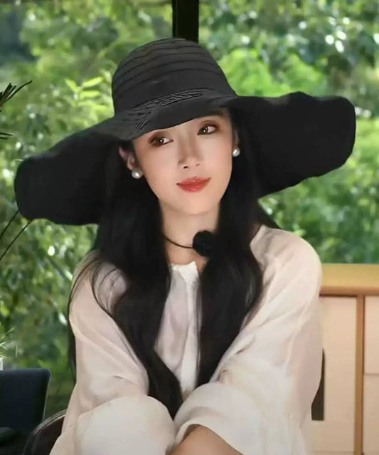 Summer Beige Large Brim Breathable Sun Hat