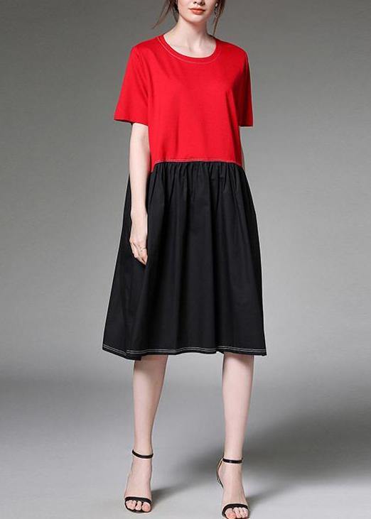 Summer Plus Size Dress Chic Cotton loose casual dress - SooLinen